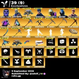 Fortnite og account 31 skins | OG STW | Og Skull Trooper | Blue Squire | Subzero Cryptic | Sultura | Battle Hound
