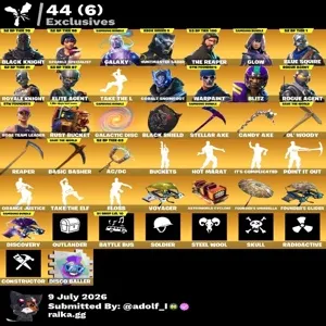 Fortnite og account 213 skins | OG STW | Black Knight | Sparkle Specialist | Galaxy | Huntmaster Saber | The Reaper | Glow