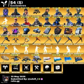 Fortnite account 84 Skins | OG STW | OG Skull Trooper | Black Knight | Sparkle Specialist | Blue Squire | Royale Knight