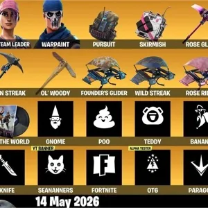 2 Skins | OG STW | Alpha Tester 6 OT6 | YT Banner  | OT6 | SeaNanners | Gnome | 10500 VB