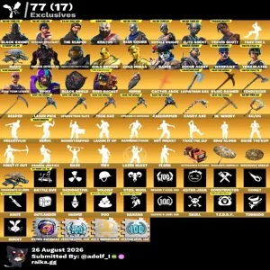 Fortnite og account 271 skins | OG STW | Black Knight | Sparkle Specialist | The Reaper | Kratos | Blue Squire | Royale Knight