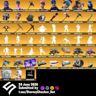 Fortnite og account 73 Skins | OG STW | OG Skull Trooper | OG Ghoul Trooper | Rose Team Leader | Warpaint | Jun-Hwan