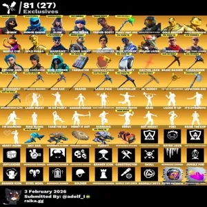 Fortnite account 661 skins |OG STW |Renegade Raider |Aerial Assault Trooper |IKONIK |Honor Guard |Glow |Travis Scott