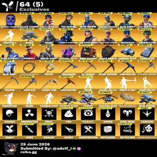 Fortnite og account 75 skins | OG STW | Og Skull Trooper | Black Knight | Sparkle Specialist | The Reaper | Blue Squire