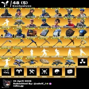 Fortnite account 87 skins | OG STW | Black Knight | Sparkle Specialist | The Reaper | Blue Squire