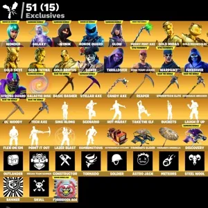 Fortnite 194 skins OG STW | Wonder | Galaxy | IKONIK | Honor Guard | Glow | Mint axe