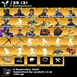 Fortnite og account 121 skins | OG STW | OG Aerial Assault Trooper | Black Knight | Sparkle Specialist | The Reaper