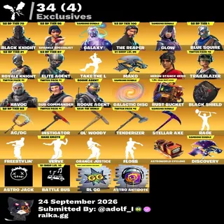 Fortnite og account 155 skins | Black Knight | Sparkle Specialist | Galaxy | The Reaper | Glow | Blue Squire | Royale Knight