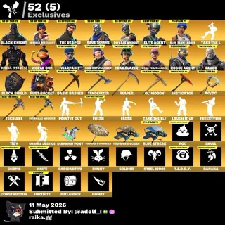 Fortnite account 168 skins | OG STW | Renegade Raider | Black Knight | Sparkle Specialist | The Reaper | Blue Squire