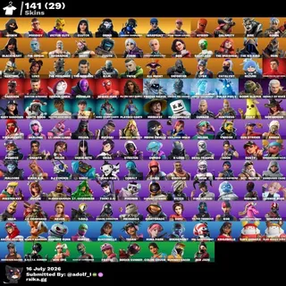 Fortnite og account 141 skins | OG STW | Renegade Raider | IKONIK | Prodigy | Victor Elite | Clutch | Grind | Carbon Commando