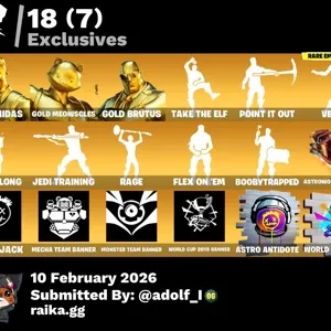 Fortnite account 77 skins | Gold Midas | Gold Meowscles | Gold Brutus | Vendetta | Sentinel | Zenith | Singularity