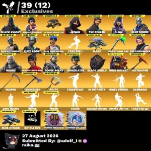⚡️Fortnite og account ⚡️146 skins | Black Knight | Sparkle Specialist | IKONIK | The Reaper | Glow | Blue Squire