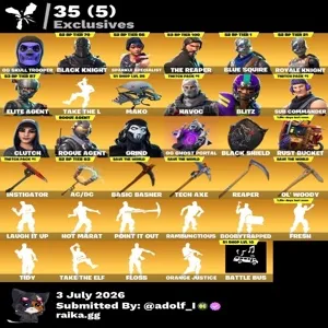 Fortnite og account 144 skins | Og Skull Trooper | Black Knight | Sparkle Specialist | The Reaper | Blue Squire | Royale Knight