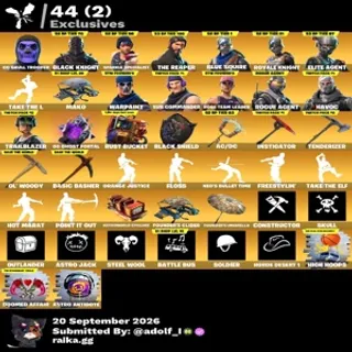 Fortnite og account 121 skins | OG STW | Og Skull Trooper | Black Knight | Sparkle Specialist | The Reaper | Blue Squire
