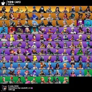 Fortnite og account 129 skins | OG STW | IKONIK | Glow | Gold Brutus | Gold Midas | Grind | Rogue Agent | Clutch