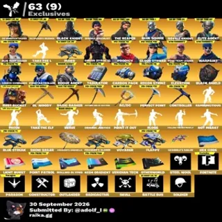 Fortnite og account 243 skins | OG STW | OG Renegade Raider | Black Knight | Sparkle Specialist | The Reaper | Blue Squire