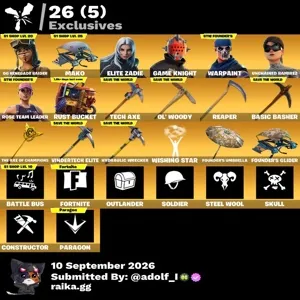 Fortnite og account 122 skins | OG STW | Indigo Kuno | OG Renegade Raider | Elite Zadie | Game Knight | Unchained Ramirez 