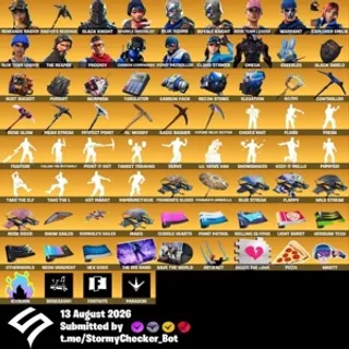 Fortnite og account 243 Skins | OG STW | OG Renegade Raider | Black Knight | Sparkle Specialist | Blue Squire