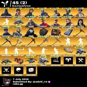 Fortnite og account 80 skins | OG STW | Black Knight | Sparkle Specialist | The Reaper | Blue Squire | Royale Knight