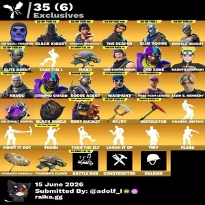 Fortnite account 199 skins | OG STW | Og Skull Trooper | Black Knight | Sparkle Specialist | The Reaper | Blue Squire