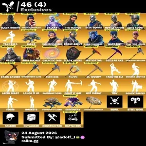 Fortnite og account 179 skins | OG STW | Black Knight | Sparkle Specialist | Galaxy | The Reaper | Blue Squire | Royale Knight