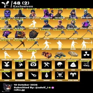 Fortnite og account 85 skins | OG STW | Og Skull Trooper | Black Knight | Sparkle Specialist | Dark Vertex | The Reaper