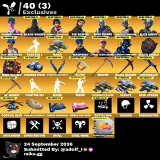 Fortnite og account 47 skins | OG STW | Og Ghoul Trooper | Black Knight | Sparkle Specialist | The Reaper | Blue Squire