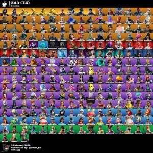 Fortnite account 243 skins | OG STW | IKONIK | Glow | Gold Brutus | Gold Midas | Gold TNTina | Gold Meowscles