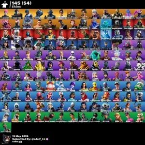 Fortnite account 145 skins | Wildcat | Snake Eyes | Point Patroller | Tart Tycoon | Trilogy | Pitch Patroller | Eternal Knight