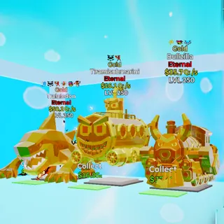 Gold Bundle - Tralaledon - Bullzilla - Tiramisubmarini - All Level 250