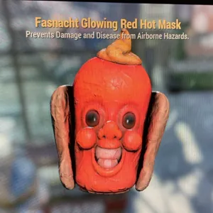 Glowing Red Hot Mask