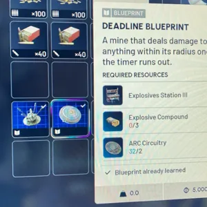 deadline & explo mine bp