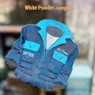 white powder jump suit