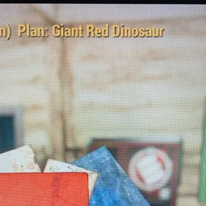 Giant red Dino plan