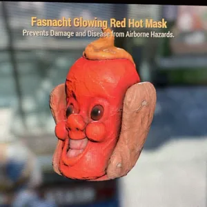Glowing Red Hot Mask