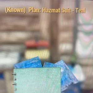 Teal hazmat suit plan