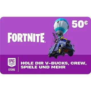 €50.00 EUR Fortnite Giftcard (EPIC Games Giftcard)