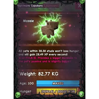 NIGHTMARE TITAN CAPYBARA (82.77 KG) // GIVES PET 29 XP PER SECOND!