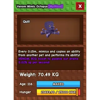 Huge Venom Mimic Octopus (ALL 70+ KG) 15s COOLDOWN no TOY // CHEAPEST HERE!