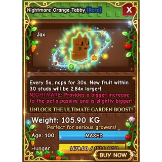 COLOSSAL ORANGE TABBY | (105.90 KG) 5s CD WITH NIGHTMARE MUTATION | UNLI NAP!