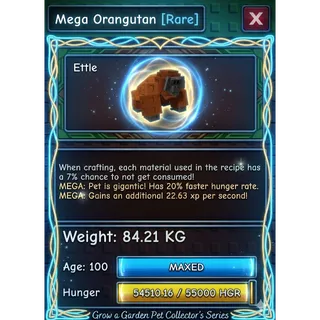 MEGA Titanic Orangutan (84.21 KG) | Good for CRAFTING | CHEAP COLLECTOR'S PET!
