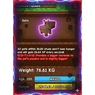 NIGHTMARE TITAN CAPYBARA (76.61 KG) // GIVES PET 27 XP PER SECOND!