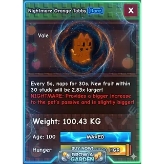 COLOSSAL ORANGE TABBY | (100.43 KG) 5s CD WITH NIGHTMARE MUTATION | UNLI NAP!