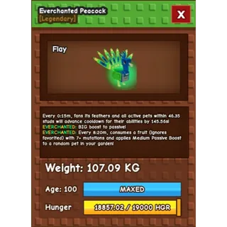 Everchanted COLOSSAL Peacock (107.09 KG) 15s COOLDOWN // CHEAPEST HERE!