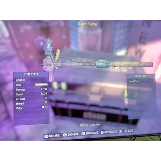 SUPER SLEDGE INVALID ITEM LEGACY 