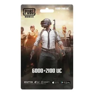Pubg Mobile Uc 8100 Or (6000+2100) UC