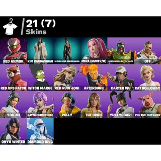 [PC] 21 SKINS | RED ARMOR | KIM KARDASHIAN | ICONIC KIM KARDASHIAN | MIRA (HUNTR/X) | DRAGONZORD BATTLE MODE | 