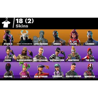 [PC] 18 SKINS | STAGE 5 | LOVE RANGER | OMEGA | VALOR | CARBIDE | ROOK |  | BATTLEHAWK | RAPSCALLION | 