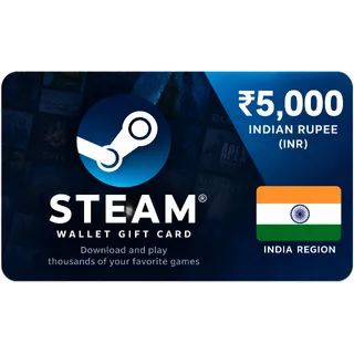 Steam Wallet India ₹5,000 INR – Digital Code