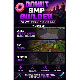 TRUSTED DONUT SMP BUILDER (do not buy this listing, if you wish for my services, comment below) 